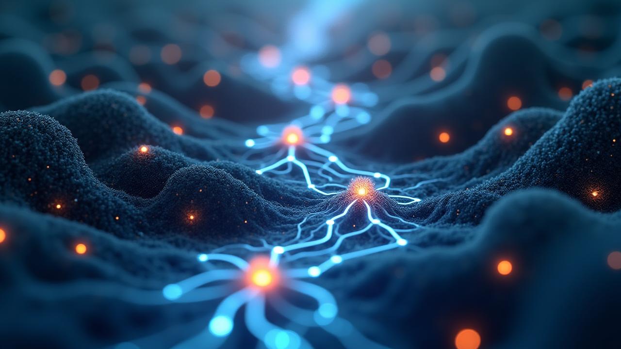Abstraktes Bild, das Wachstum und Vernetzung symbolisiert, wie ein wachsender Baum oder ein komplexes neuronales Netz im Kontext von Unternehmensstrukturen.